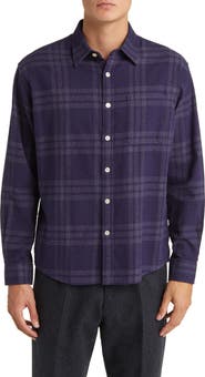 NN07 Deon 5465 Plaid Organic Cotton Flannel Button-Up Shirt