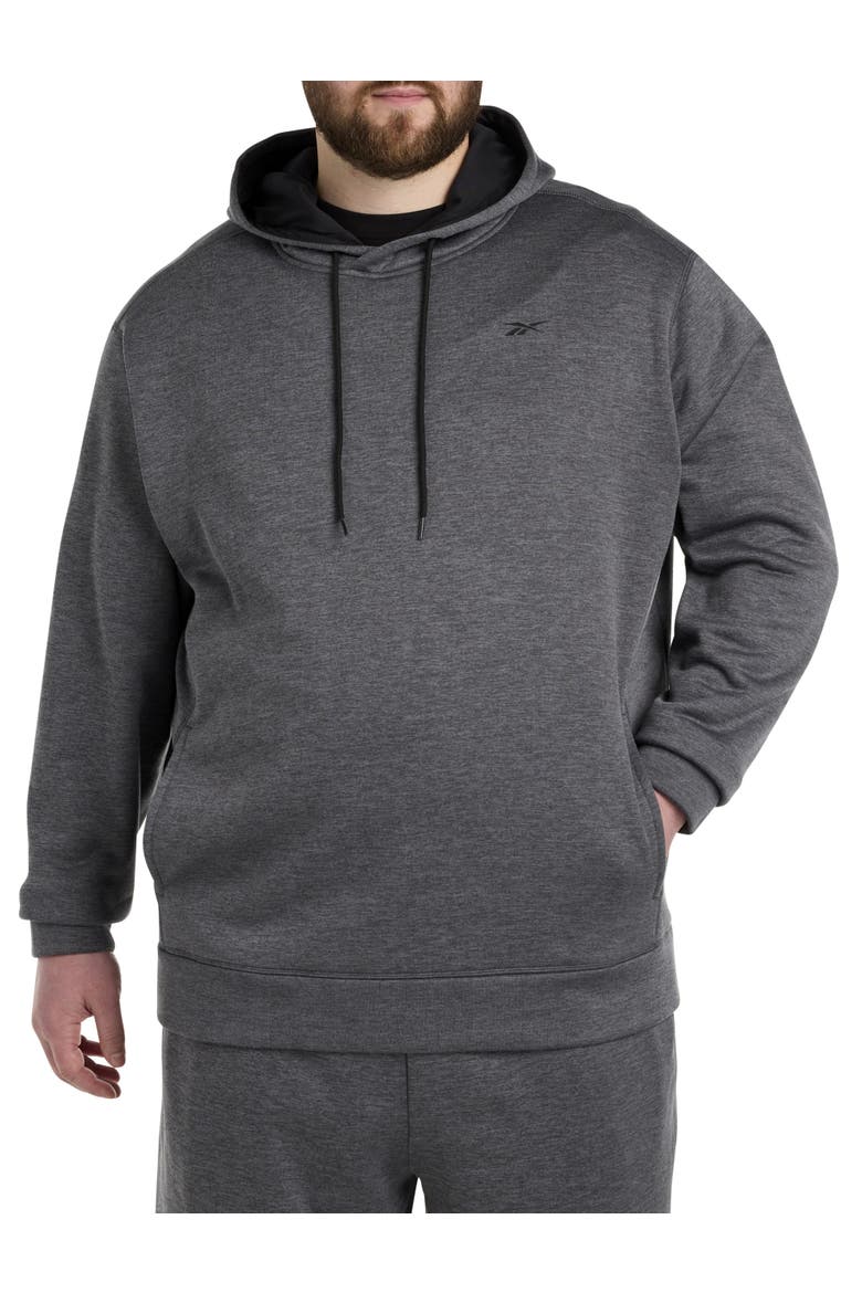 Big & Tall Performance Fleece Pullover Hoodie, Alternate, color, PURE GREY HEATHER