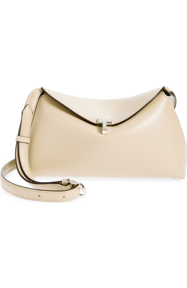 TOTEME Palmellata T-Lock Leather Clutch Crossbody, Main, color, Fawn