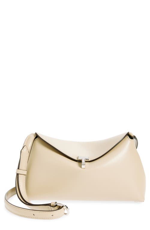 Totême Toteme Palmellata T-lock Leather Clutch Crossbody In Fawn