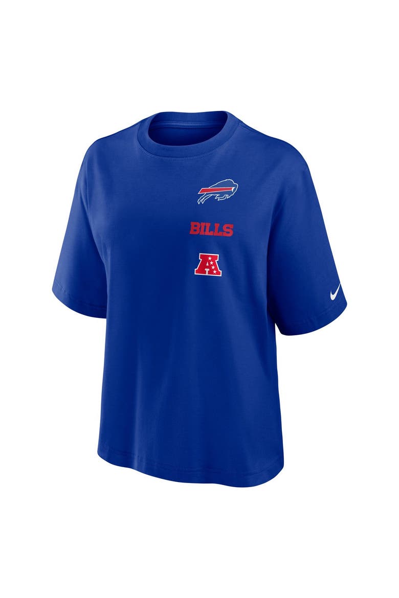 Women's Nike Royal Buffalo Bills Primetime Premium Essential Loose Fit Boxy T-Shirt, Alternate, color, Royal