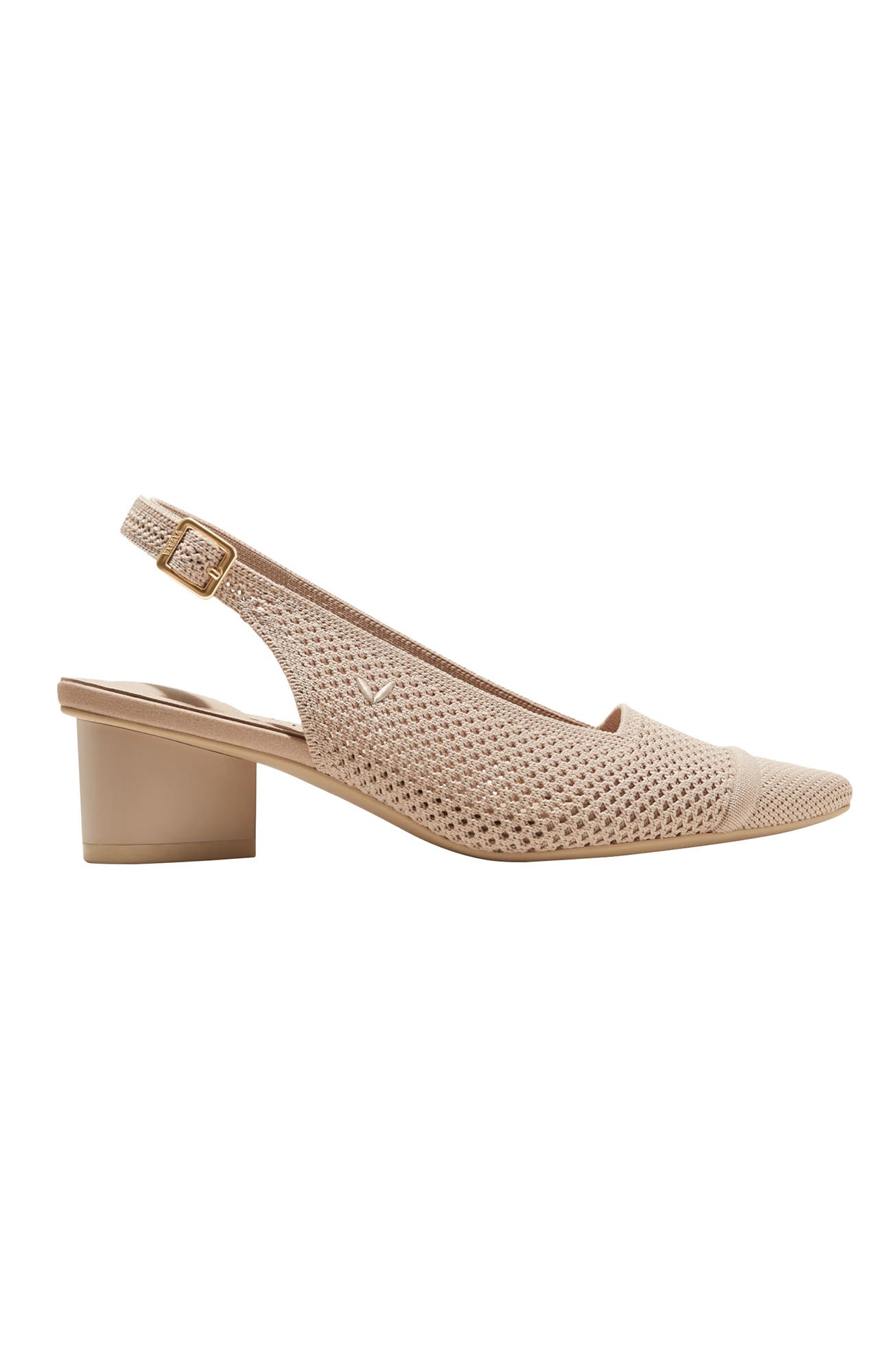 Pointed-Toe Slingback Sandals, Alternate, color, Almond