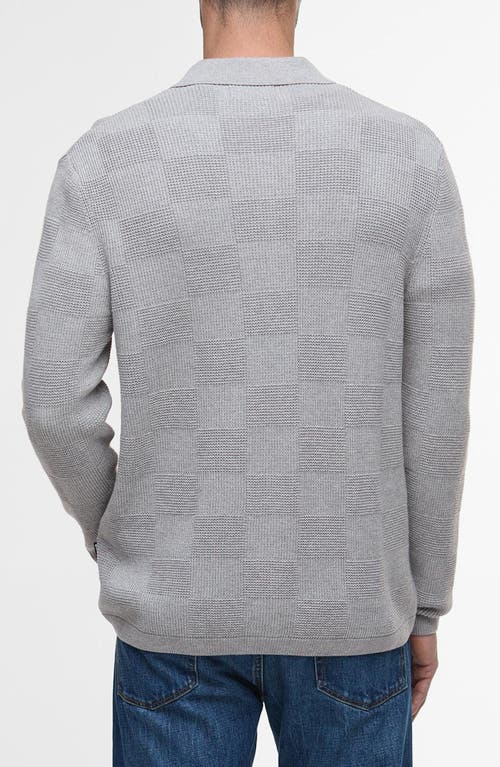 Barbour Falton Check Cardigan In Gray