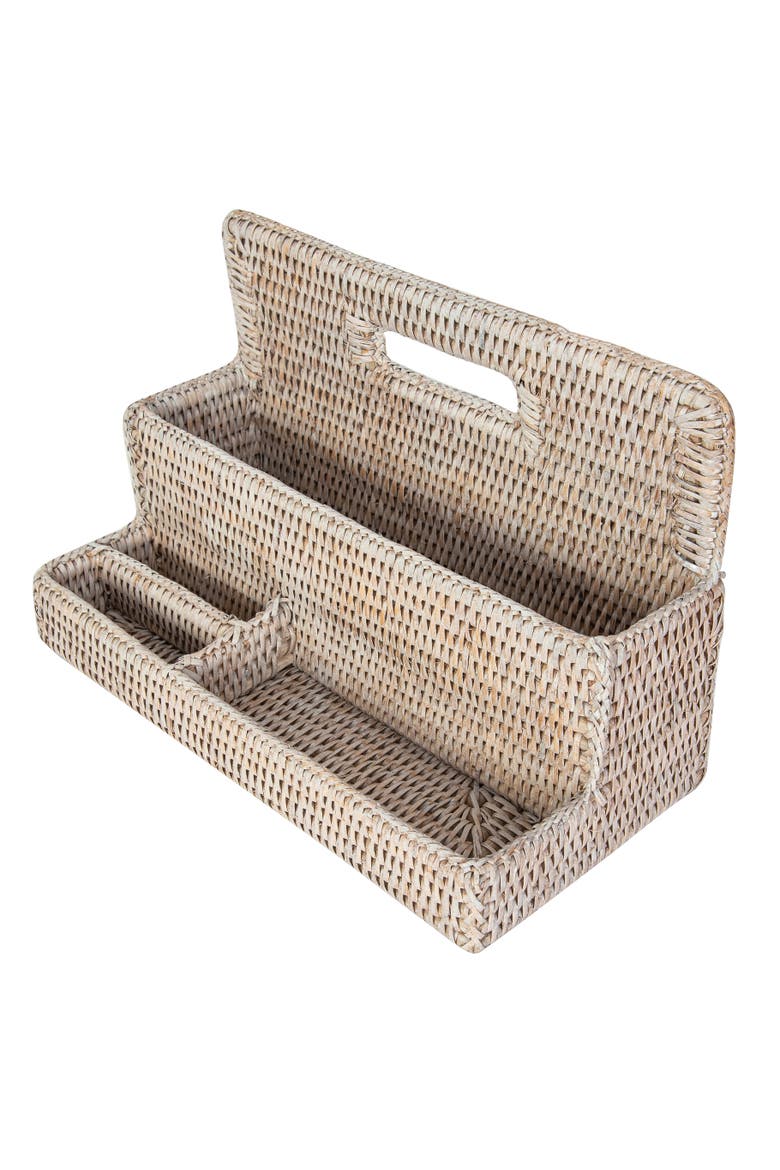 Artifacts Rattan Standing Stationary Sorter, Main, color, White Wash