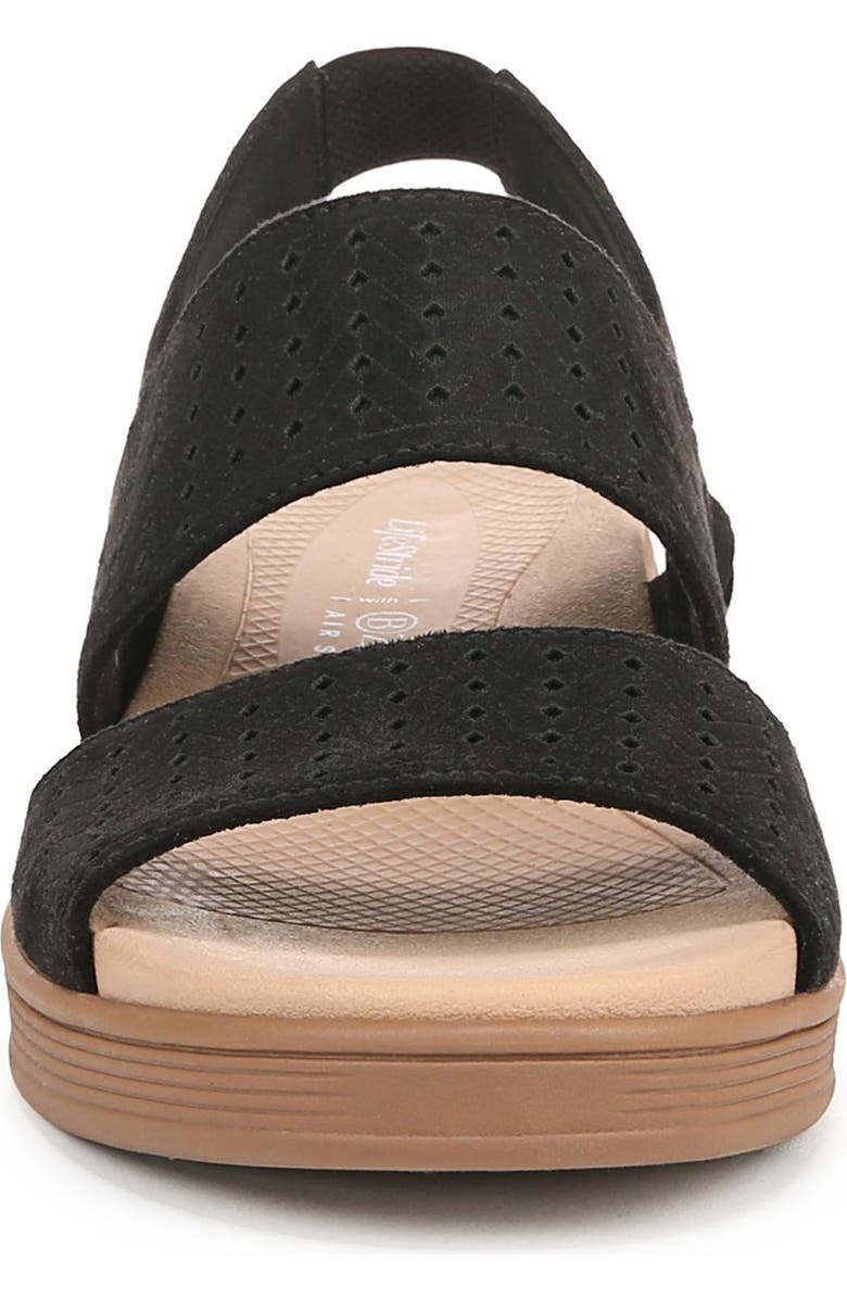 LifeStride Festive Slingback Platform Wedge Sandal - Wide Width Available, Alternate, color, Black