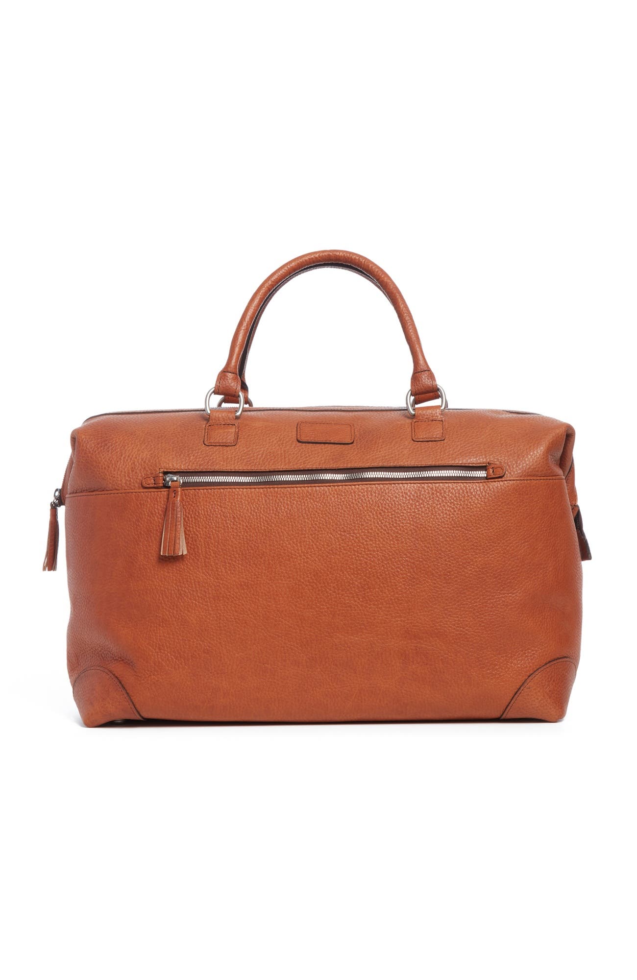 Fulton Leather Framed Duffel, Alternate, color, Pebbled Tan
