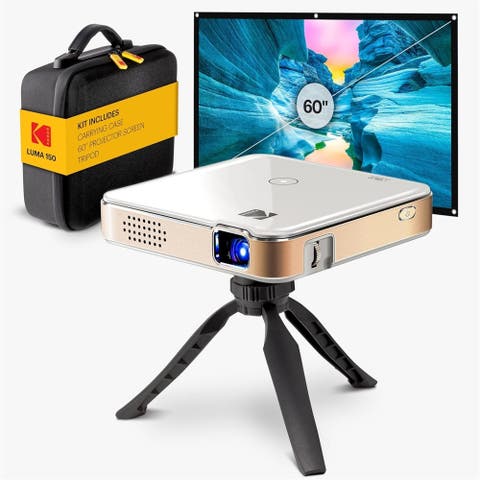 Luma 150 Pico Projector, Rechargeable Ultra Mini Projector w/60" Screen, Tripod & Case
