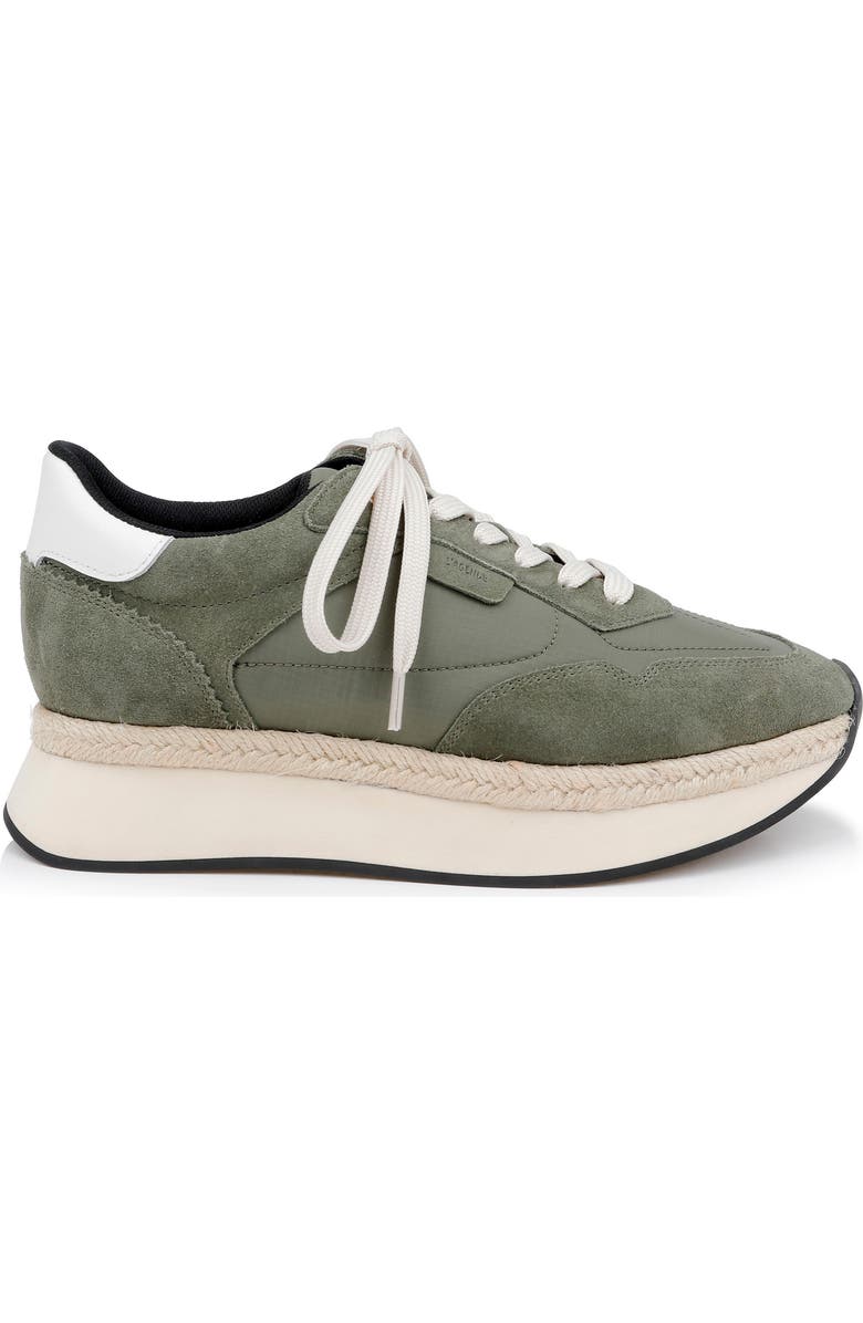 L'AGENCE Ivone Platform Sneaker, Alternate, color, Khaki Suede