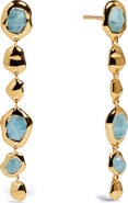 Monica Vinader Odyssey Aquamarine Onyx Drop Earrings
