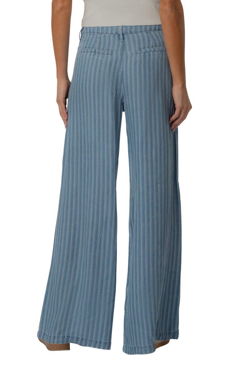 Ryan Stripe High Waist Super Wide Leg Pants, Alternate, color, BLUE RIBBON