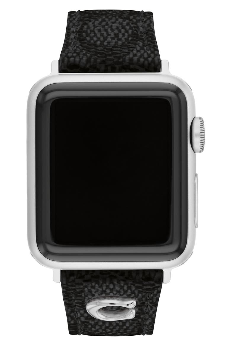 20mm Apple Watch® Watchband, Main, color, BLACK