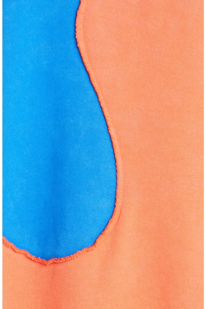 Spiral Oversize Cotton Blend Hoodie, Alternate, color, BLUE ORANGE