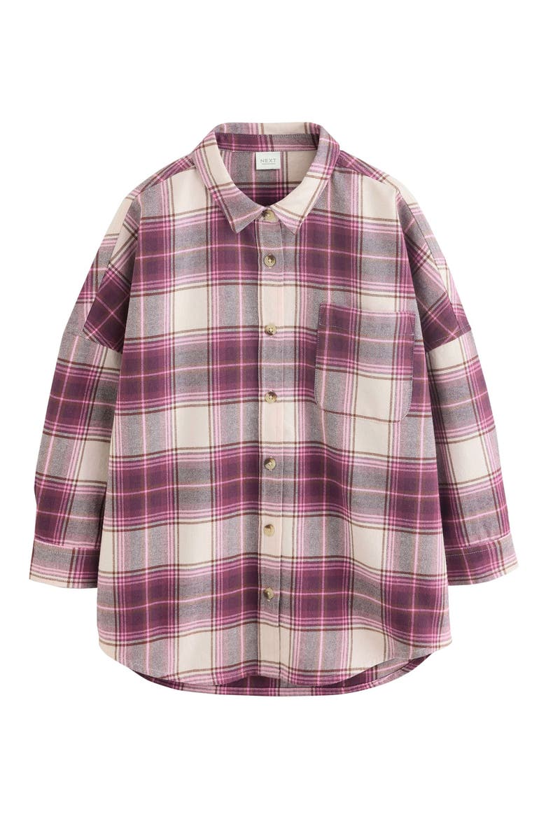 Kids' Check Shacket, Main, color, PINK