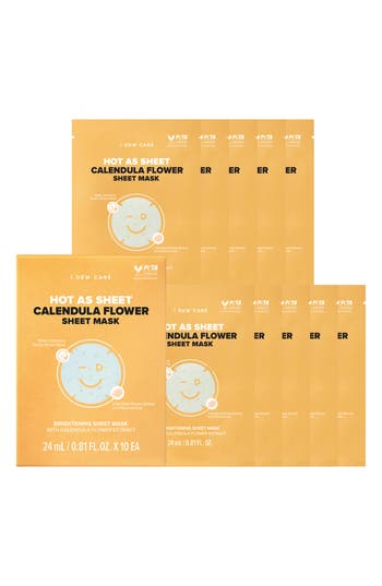 I Dew Care How As Calendula Flower 10-piece Sheet Mask Set In Transparent