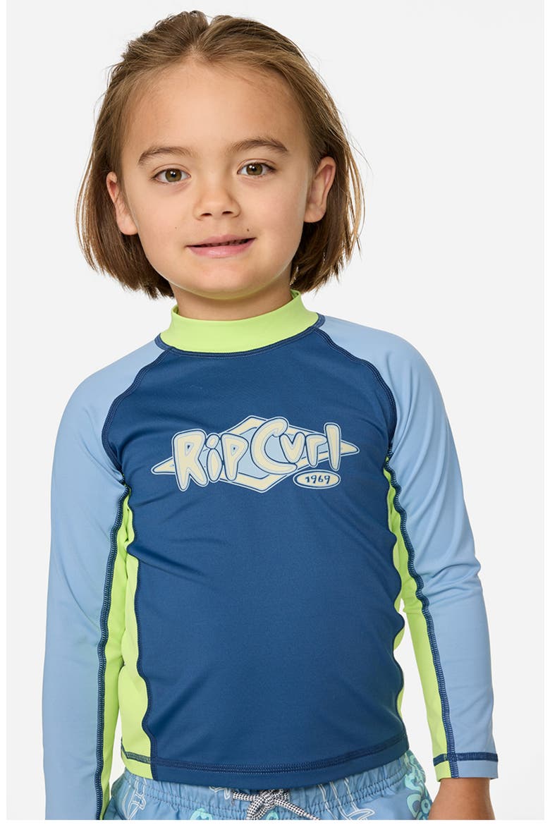 Kids' Ride the Wave Long Sleeve Rashguard, Alternate, color, LIGHT NAVY