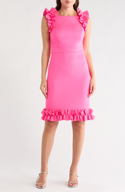Ruffle Sheath Dress