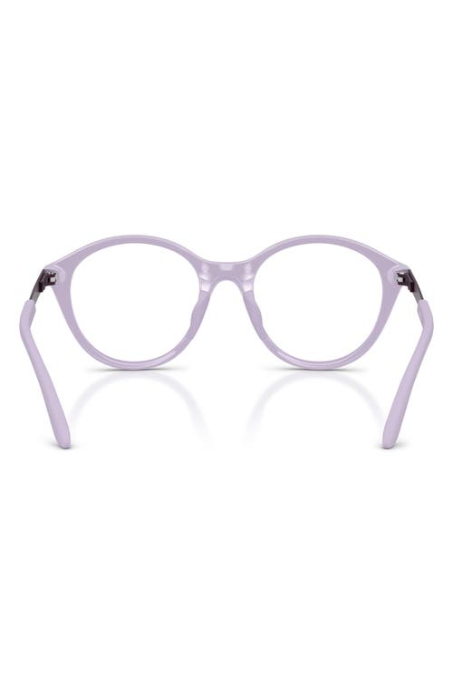 Emporio Armani Kids' 48mm Round Optical Glasses In Purple