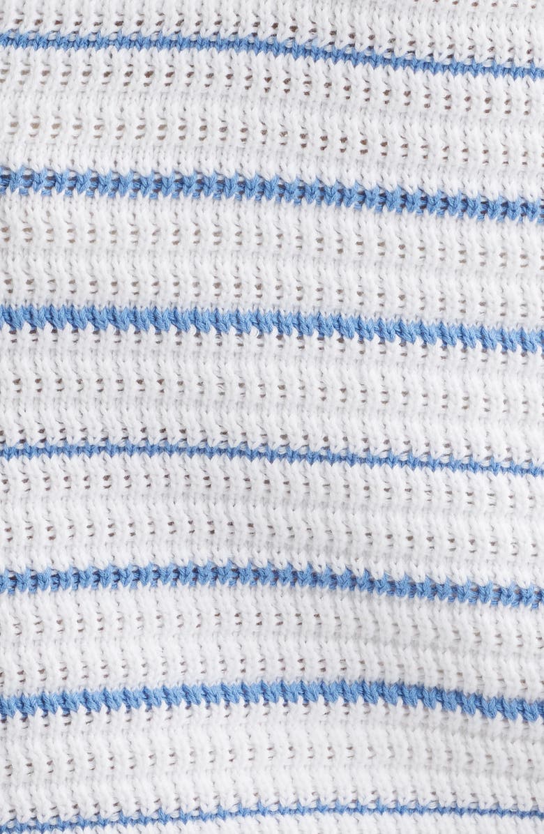 LoveShackFancy Willette Crochet Miniskirt, Alternate, color, Maritime Stripes