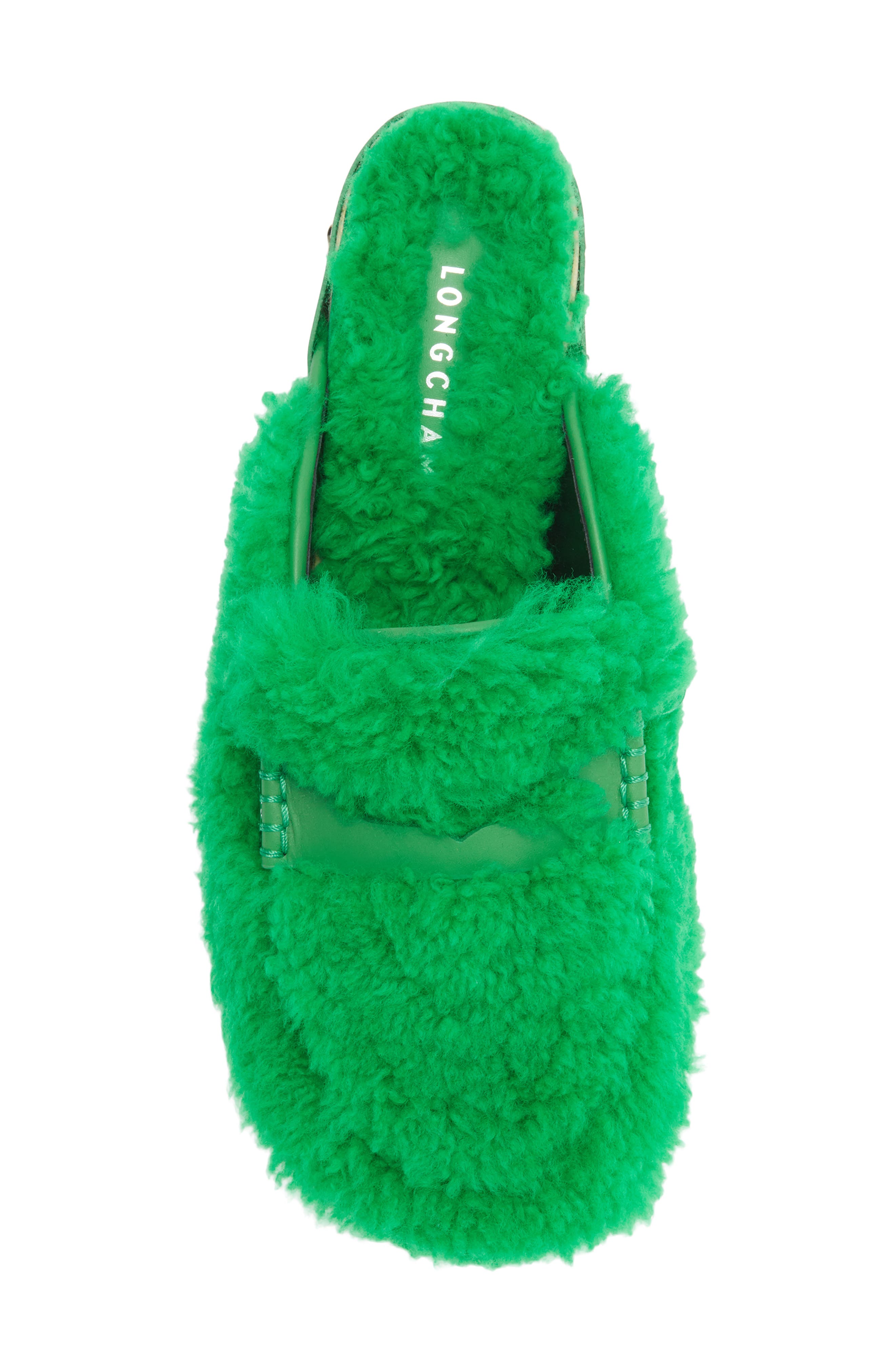 Longchamp Fleece Clog, Alternate, color, Lawn