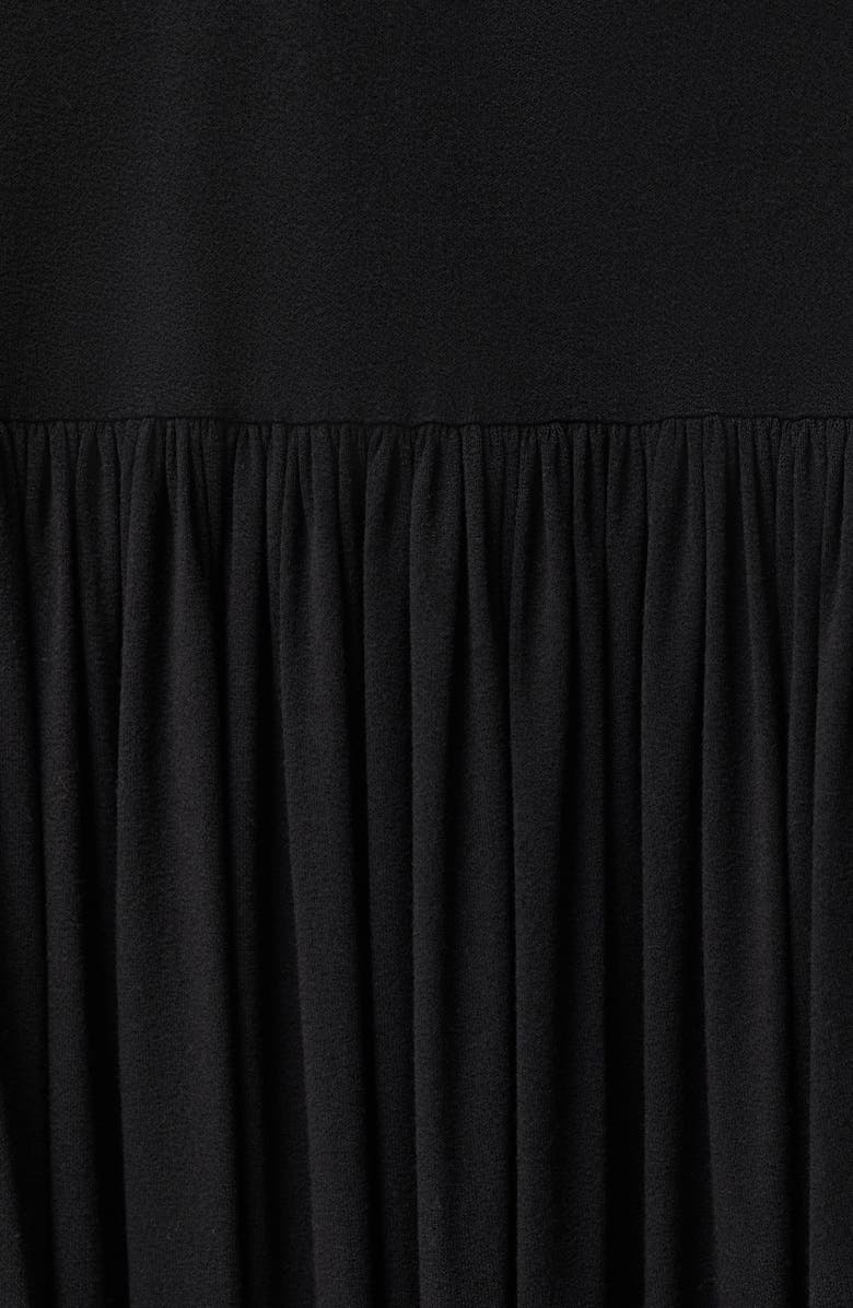 MANGO Bubble Hem Midi Skirt, Alternate, color, Black