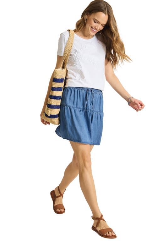 Tommy Bahama Chambray O Lei Tiered Miniskirt