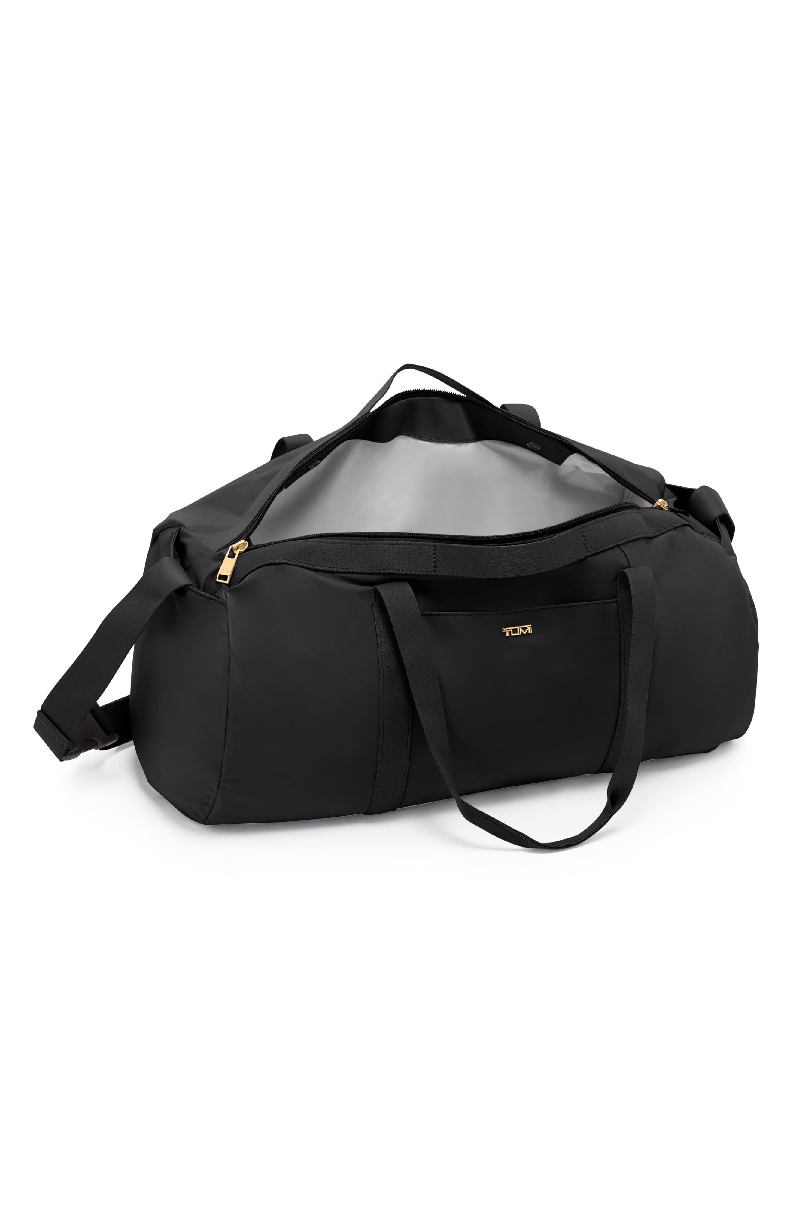 TUMI Voyageur - Just in Case Nylon Duffle Bag, Alternate, color, Black/ Gold