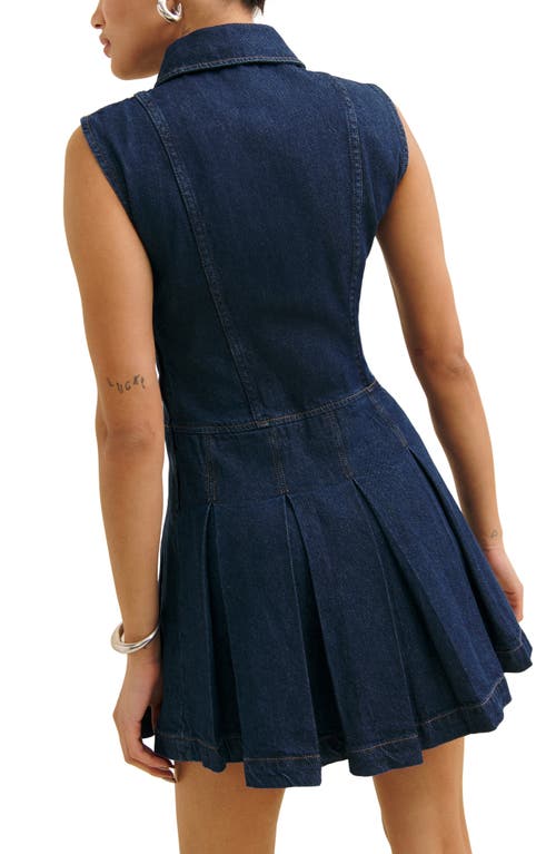 Reformation Arella Denim Minidress In Flinders