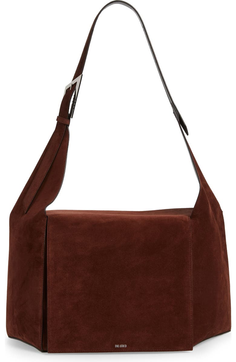 The Attico Morning Suede Shoulder Bag, Main, color,
