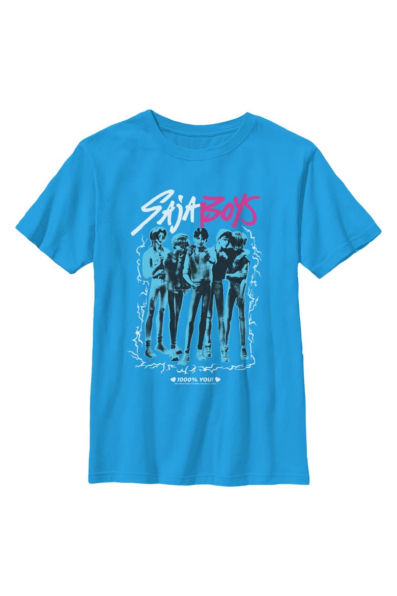 Boy's KPop Demon Hunters Saja Boys Portrait  Graphic T-Shirt, Main, color, Sapphire