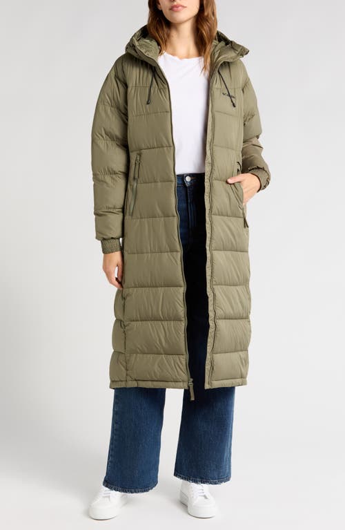 Columbia Pike Lake II Water Repellent Insulated Recycled Polyester Puffer Coat in Stone Green 