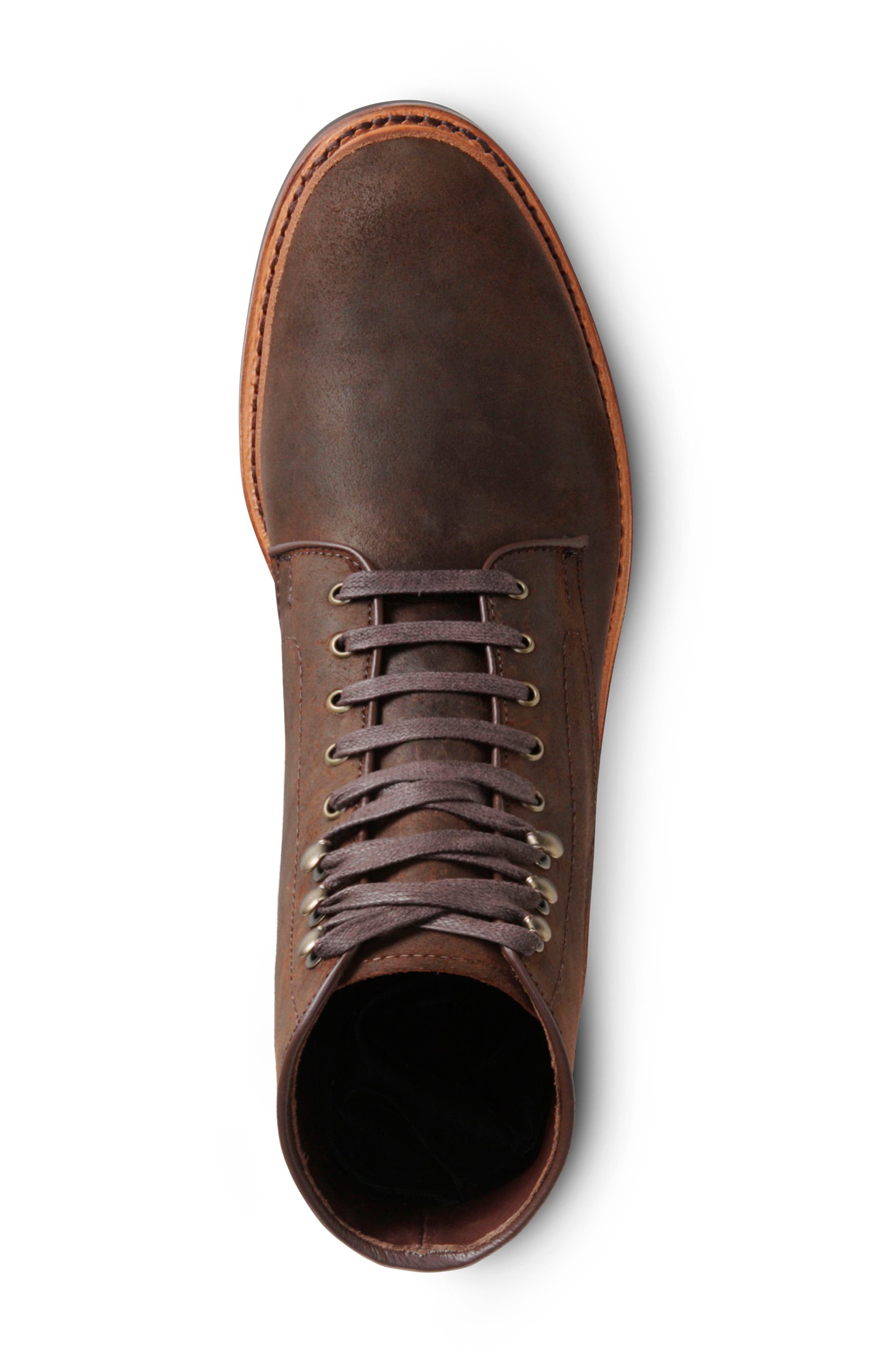 Allen Edmonds Higgins Mill Plain Toe Boot, Alternate, color, Brown