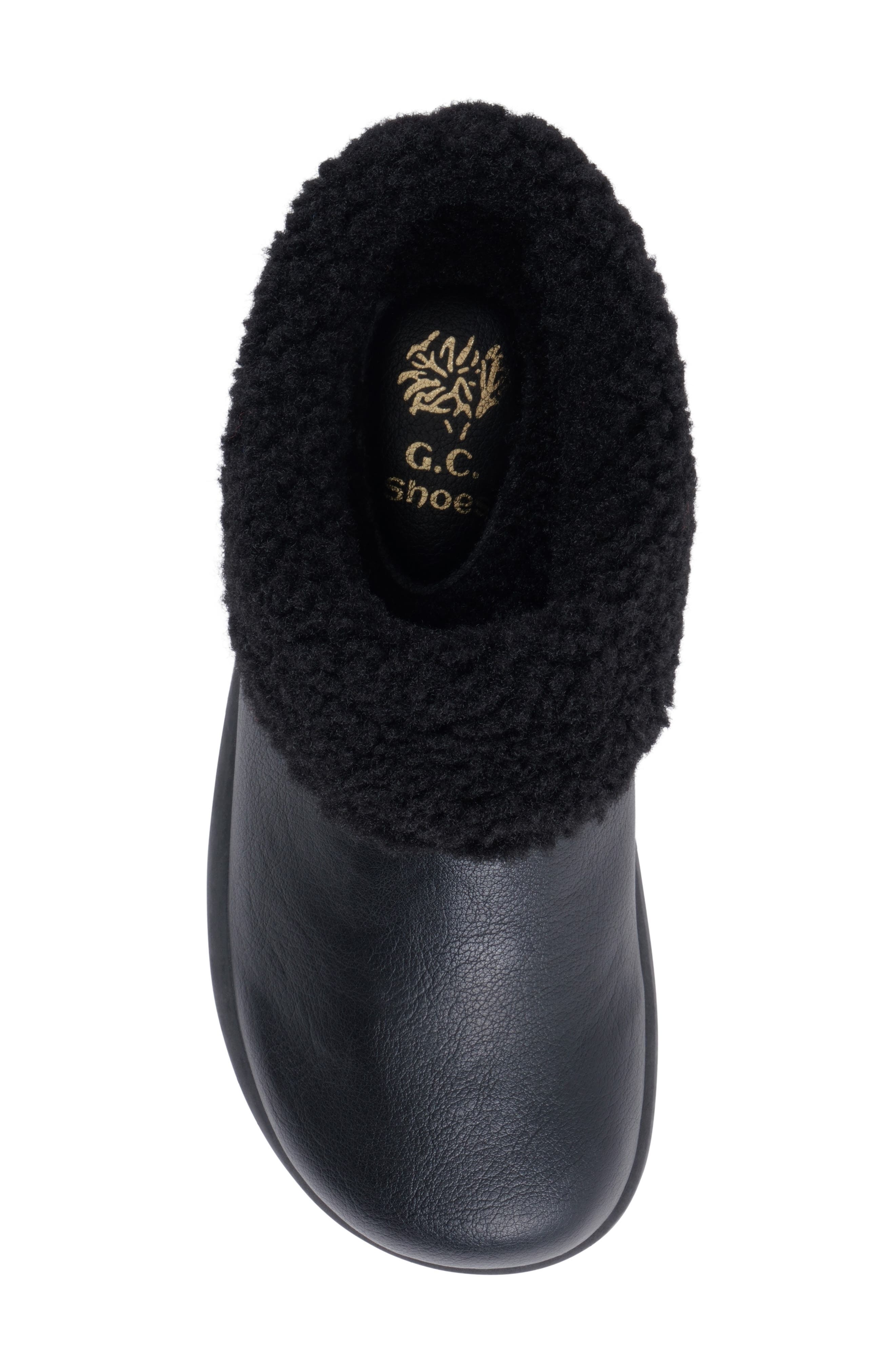 GC SHOES Shari Faux Shearling Lined Mule, Alternate, color, Black