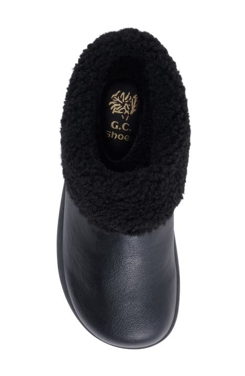 Gc Shoes Shari Faux Shearling Lined Mule In Black