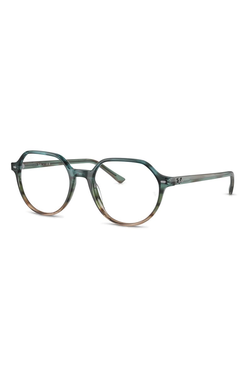 Ray-Ban Thalia 49mm Small Round Optical Glasses, Alternate, color, Blue Gradient
