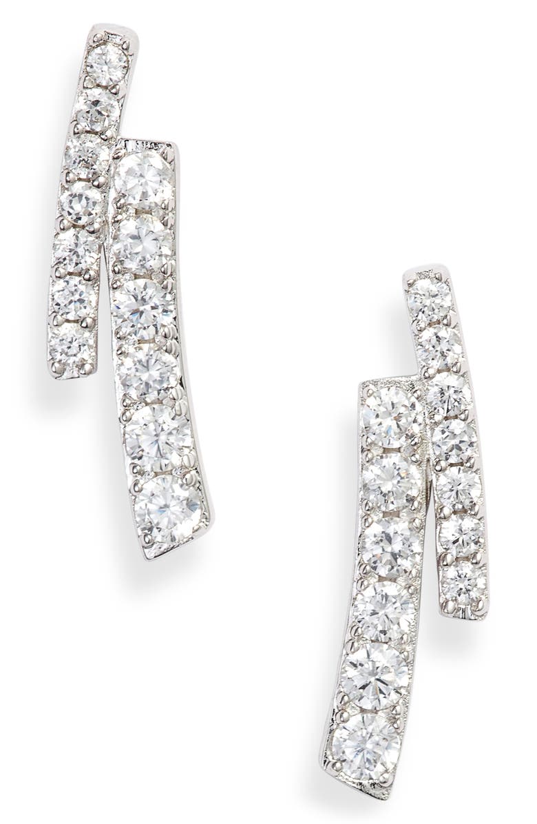 Nadri Ripple Split Line Earrings, Main, color,