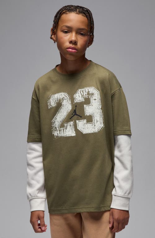 Jordan Kids' Mvp 23 Twofer T-shirt In Green