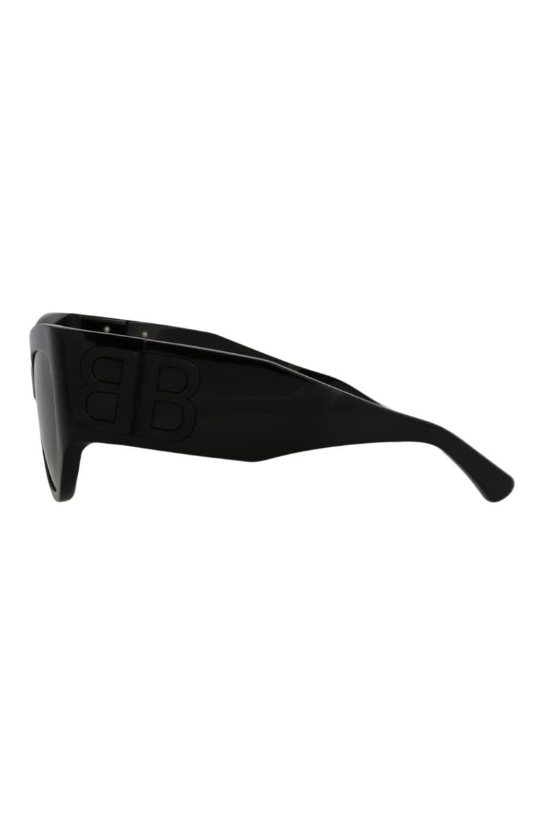 Novelty 55mm Cat Eye Sunglasses, Alternate, color, BLACK BLACK GREY
