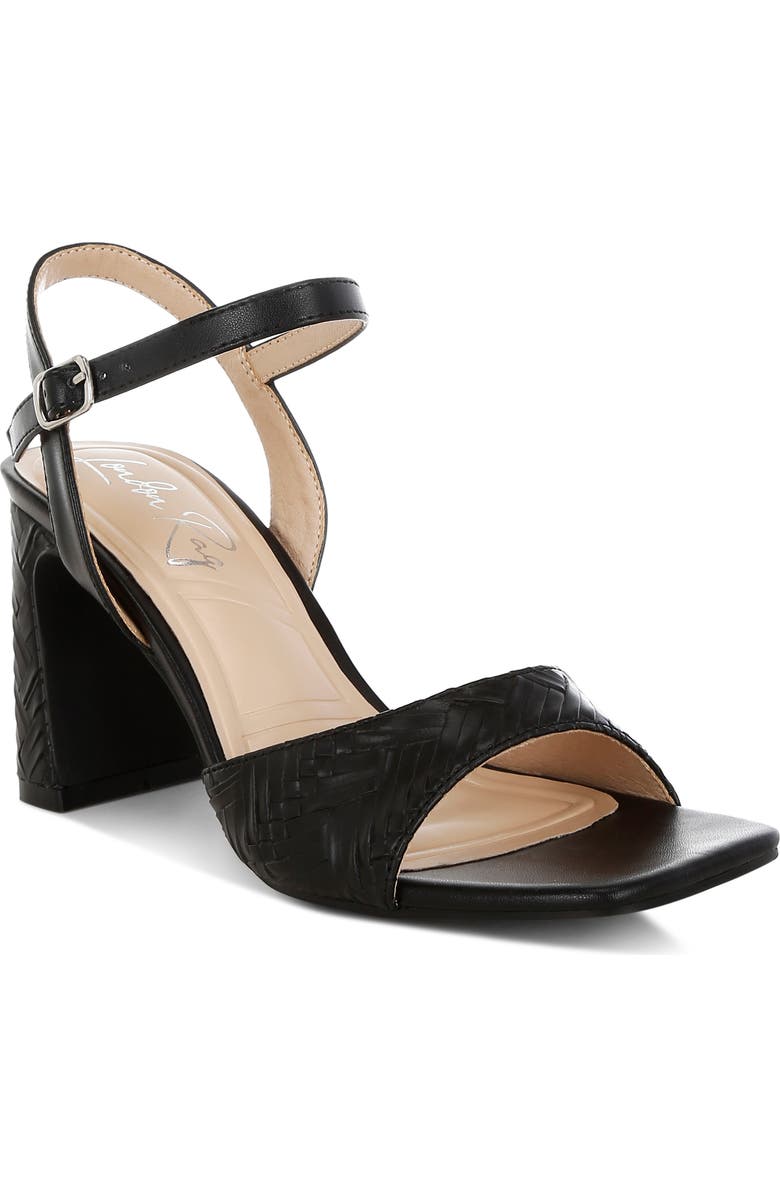 LONDON RAG Elana Block Heel Sandal, Main, color, Black