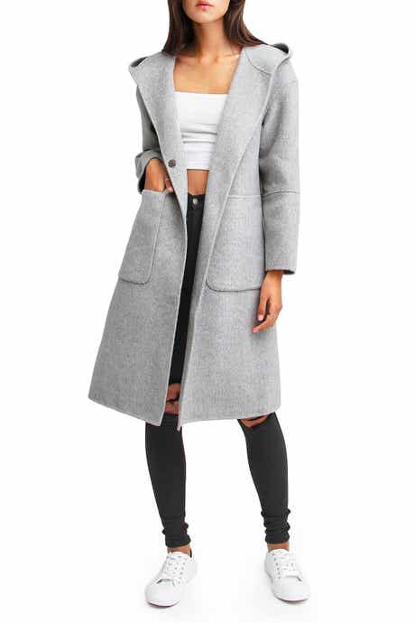 Belle & Bloom Walk This Way Wool Blend Oversized Coat