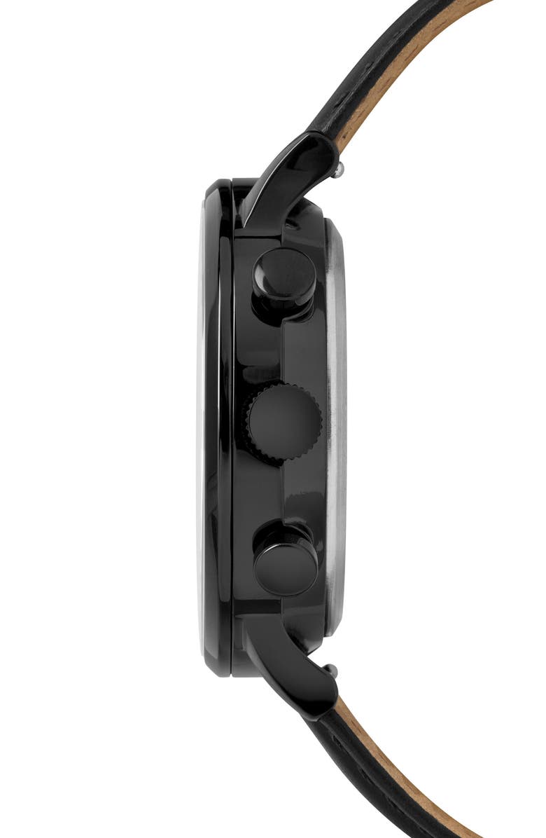 Timex<sup>®</sup> Waterbury Chronograph Leather Strap Watch, 40mm, Alternate, color, 