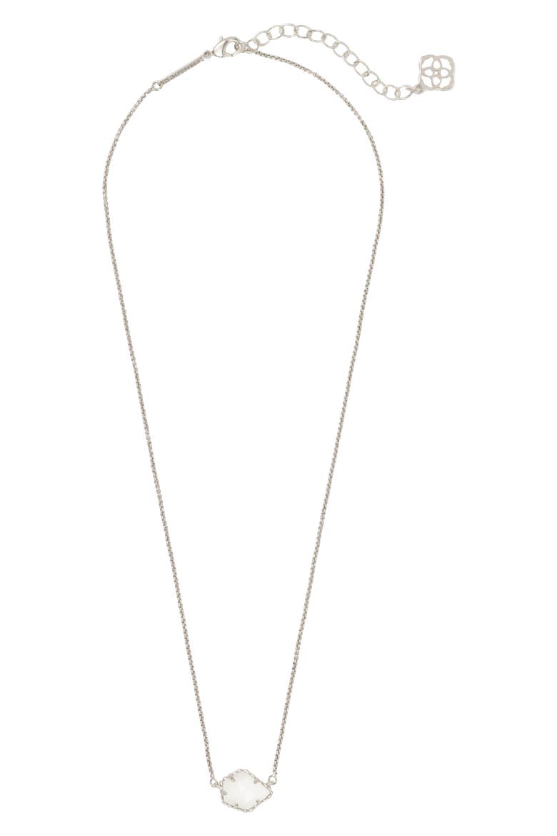 Tess Pendant Necklace, Main, color, RHOD WHITE MOP
