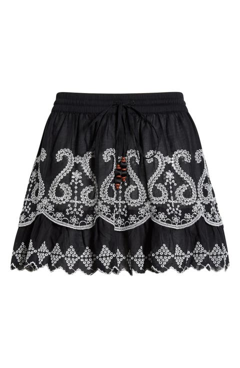 Judith Eyelet Embroidery Miniskirt