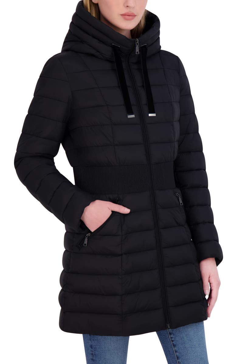 Tahari Irene Hooded Puffer Jacket, Alternate, color, 