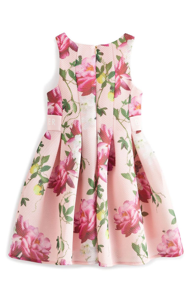Baker by Ted Baker Kids' Airtex Floral Scuba Dress, Alternate, color, 
