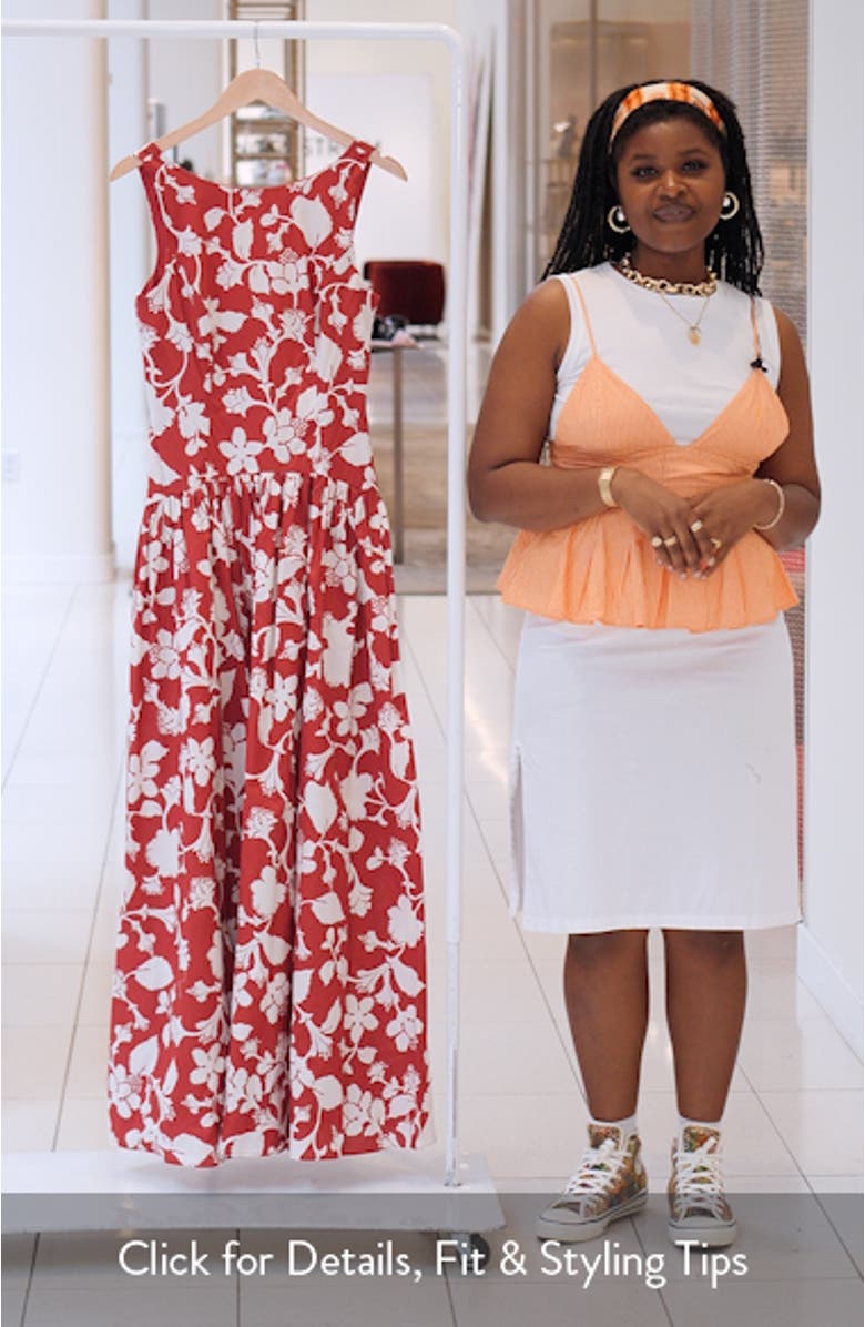 Floral Drop Waist Maxi Dress, sales video thumbnail