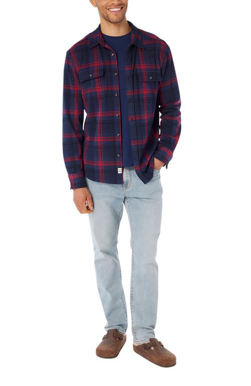Fair Harbor Dunewood Stretch Flannel Button-up Shirt In Multi