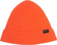 Hickey Freeman Merino Wool Ribbed Cuff Beanie