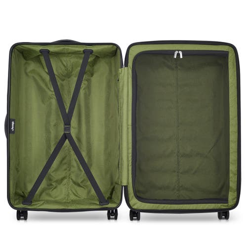 Jeep Jh004c Checked-large 28 Inch Hardside Expandable Luggage With Spinner Wheels In Black