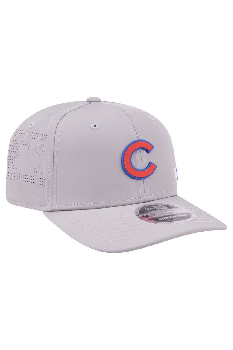 Men's New Era Gray Chicago Cubs Laser Perforated 9SEVENTY Adjustable Hat, Alternate, color, Gray