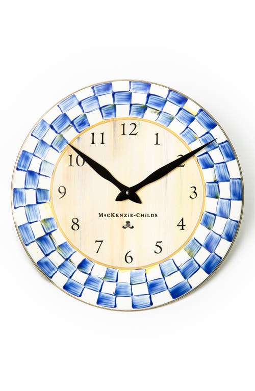 Mackenzie-childs Mackenzie Childs Royal Check Enamel Clock